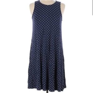 Old Navy XL blue polka dot dress